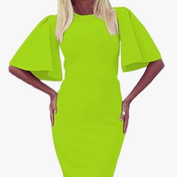 Zshujun 1950's Women's Vintage Stretchy Work Casual Bodycon Sheath Pencil Dress - Picture 1 of 9